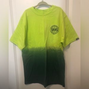Vans NWT Boys Two Tone Dip Dye Classic Fit Short Sleeve T-shirt Size S